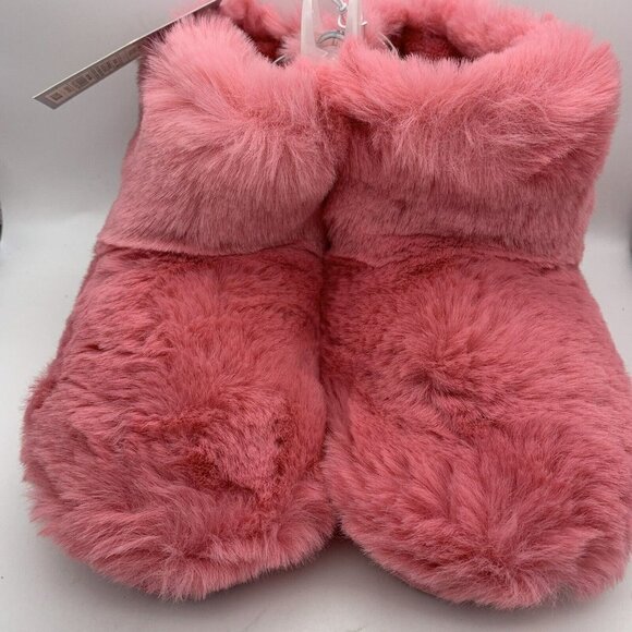 Cat & Jack Faux Fur Slippers For Girls Pull-on Bootie Pink Size XL 11 12 - Picture 3 of 7